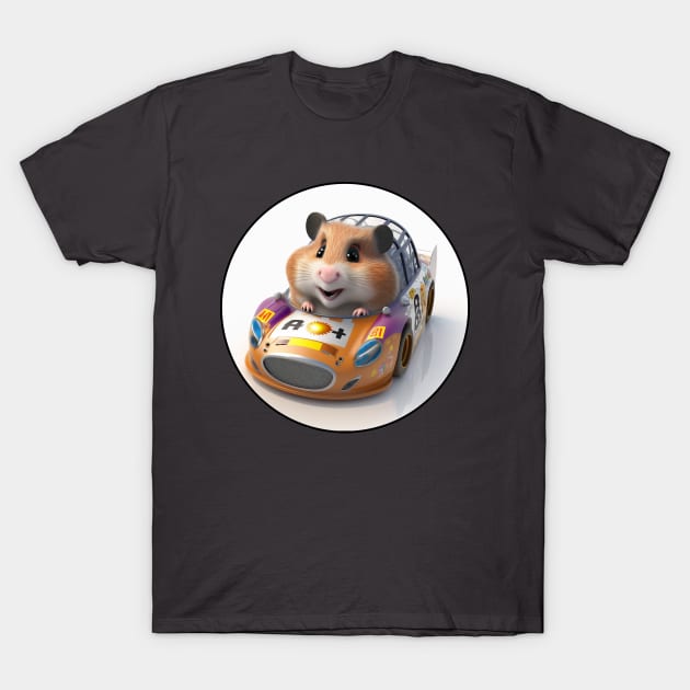 hamster as nascar driver T-Shirt by Rabbit Hole Designs